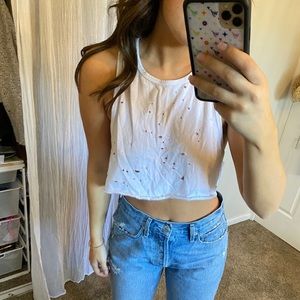 LF Emma & Sam White Razorback Tank